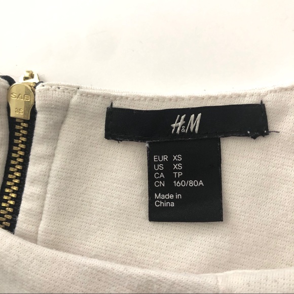 H&M Color Block Black & White Quarter Sleeve Dress - Picture 6 of 8